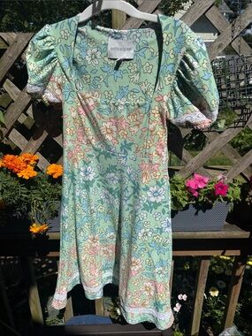 SMITH & QUINN Mint Floral Puff-Sleeve Mini Dress